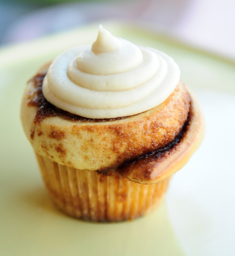 Bloom Bake Shop Cinnamon Roll Cupcake. Photo by Jim Klousia.