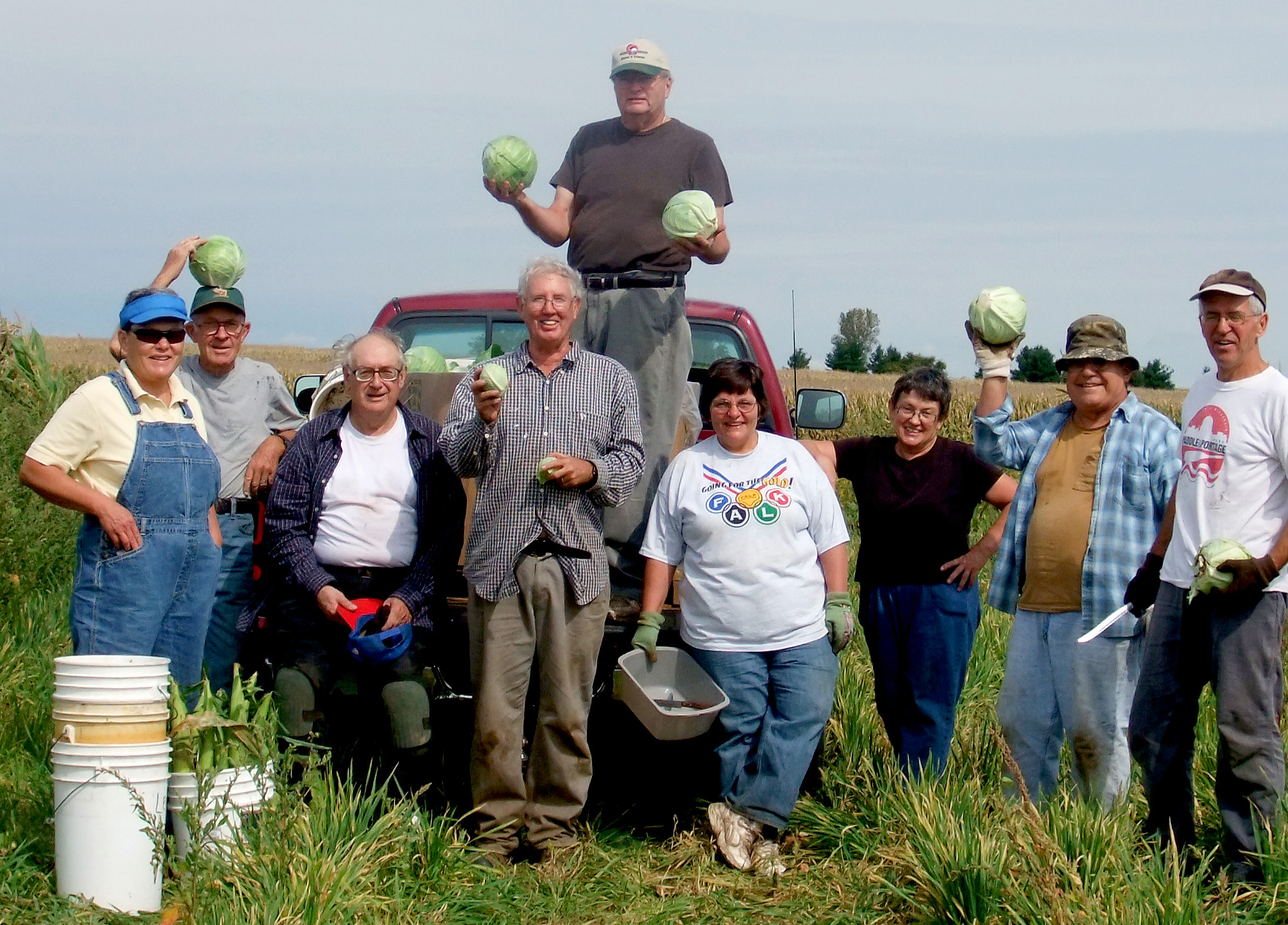 Harvest day at the food pantry gardens. Photo by Jeff Rockwell, MOM volunteer.