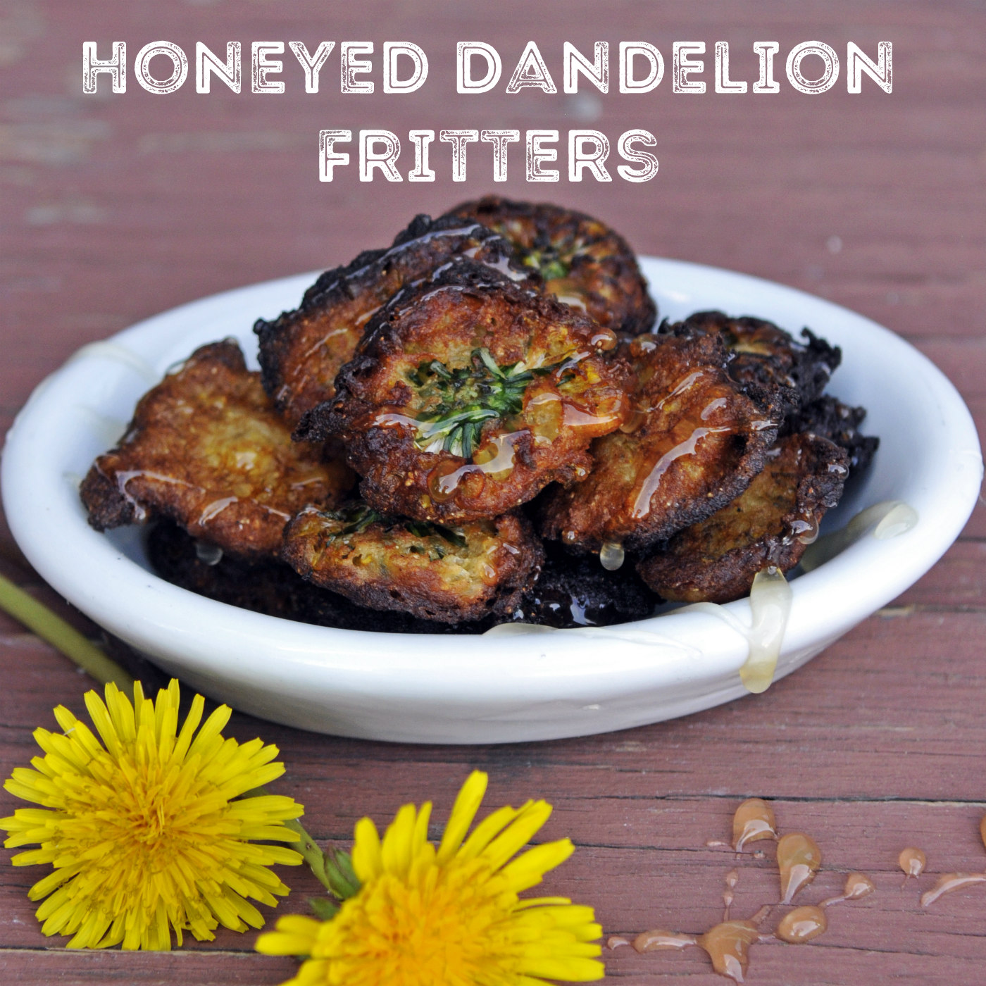 Click for the recipe for honeyed dandelion fritters.