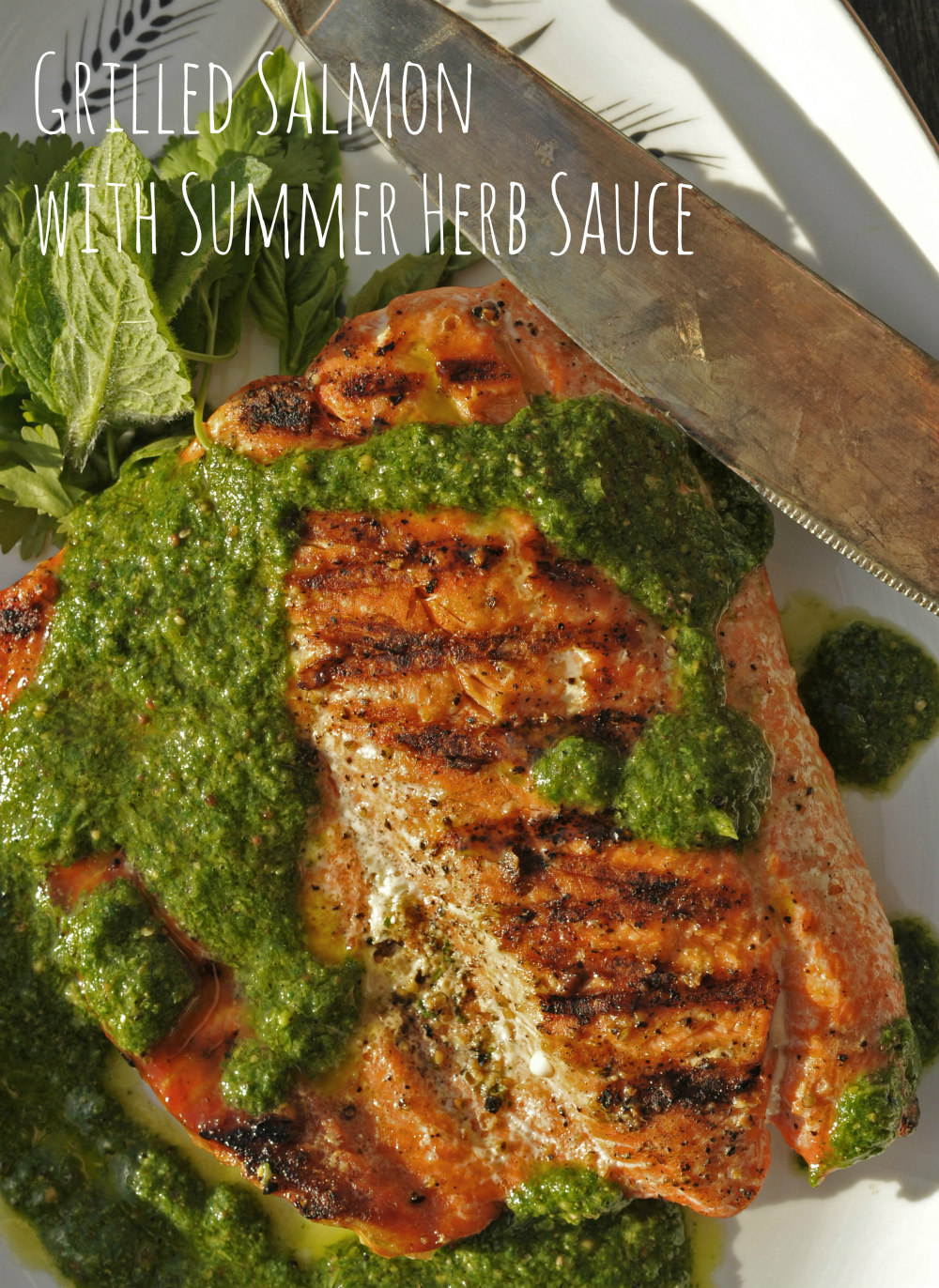 For the main course we have grilled salmon, sustainably sourced from a community supported fishery like Sitka Salmon Shares or Kwee-Jack.