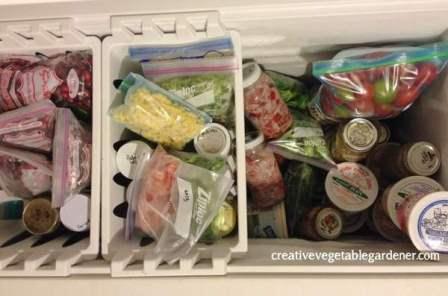 The current state of my freezer - almost full and in need or organization.