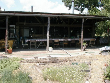 The outdoor kitchen in Missouri where Megan learned to cook.