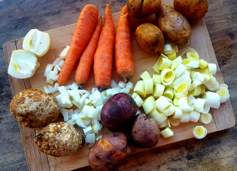 Stored-over root vegetables from Vermont Valley Farm.