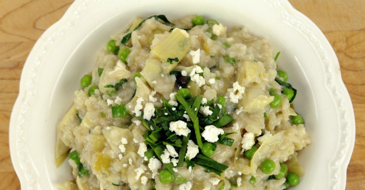 Asparagus with Peas, Ramps and Artichoke Hearts