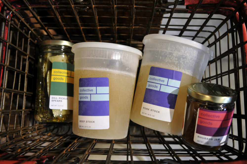 A selection of frozen items from Collective Goods, by Underground Food Collective.