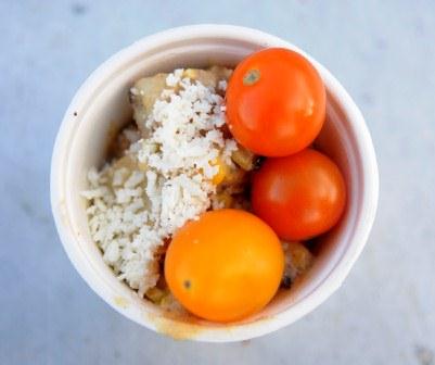 FRESCO - Ricotta gnocchi, braised Jordandal Farms pork cheeks, Alsum Farms sweet corn and tomato medley, brown butter corn cream