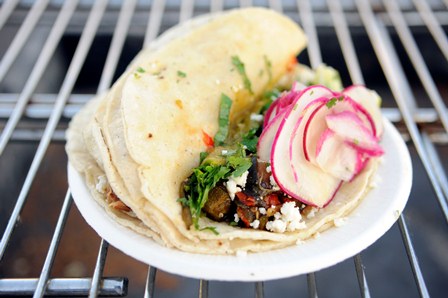 SALVATORE’S TOMATO PIES - Local pork carnitas with habanero fruit salsa, roasted poblano peppers, roasted tomatillo and house-made queso fresco