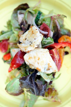 THE WEARY TRAVELER - Golden tilefish salad with Parisi Farms produce and elderberry vinaigrette